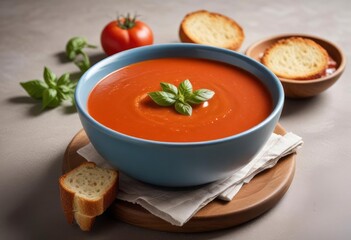 tomato soup in bowl, ai
