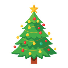 christmas tree isolated on white