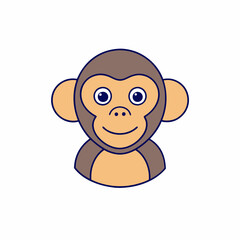 Obraz premium Chimpanzee art vector illustration