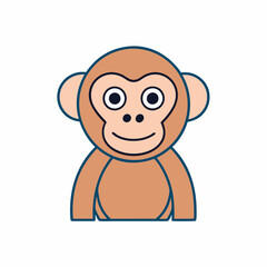 Chimpanzee art vector illustration
