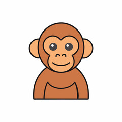 Chimpanzee art vector illustration