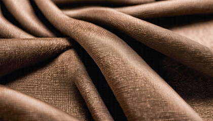 Close-Up of Dark Brown Textured Fabric