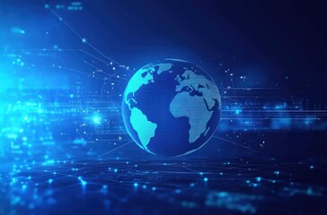 Fototapeta premium Global Network and Digital Connections