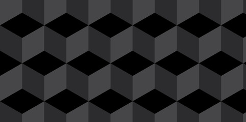 Abstract dark black cubic square shape backdrop texture. cube geometric wall and floor vector diamond hexagon triangle wallpaper background.