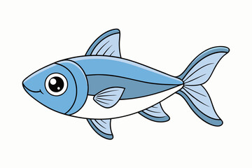 Create a fish Danio  art vector illustration