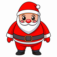 Santa Claus matching red pants featuring a red color Santa look holiday season  art vector illustration