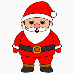 Santa Claus matching red pants featuring a red color Santa look holiday season  art vector illustration