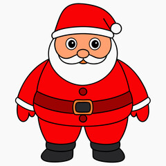 Santa Claus matching red pants featuring a red color Santa look holiday season  art vector illustration