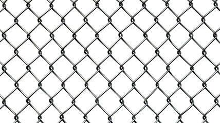 Chain link fence, cut out