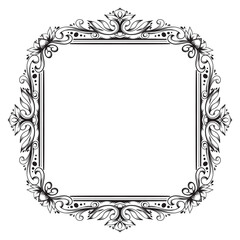 Vintage Frame With A Floral Design Retro Ornamental