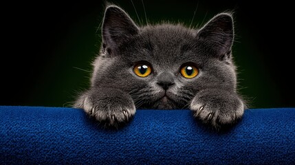 British Shorthair Cat Kitten, Adorable And Poised