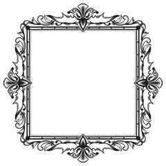 Vintage Frame With A Floral Design Retro Ornamental