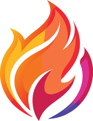 vector illustration of a fiery horse