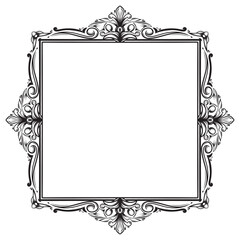 Vintage Frame With A Floral Design Retro Ornamental