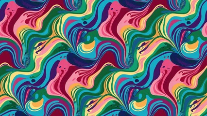 Fototapeta premium Abstract seamless wallpaper pattern design Raster version
