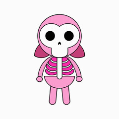 Single Catrina Skeletons art vector illustration