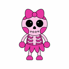 Single Catrina Skeletons art vector illustration