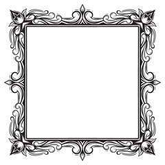 Vintage Frame With A Floral Design Retro Ornamental