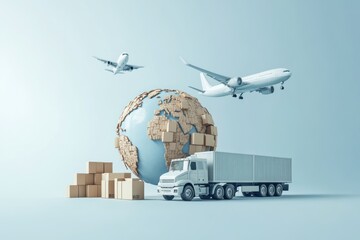 Global Logistics and Shipping Concept