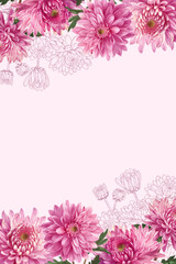 Editable Template Vintage Flower Frame Design