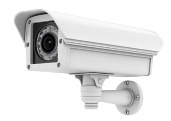 White security CCTV camera, cut out