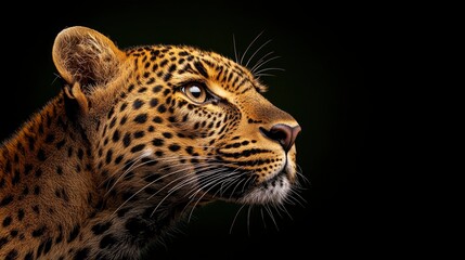 Fototapeta premium Adult Show Leopard, Side View Portrait