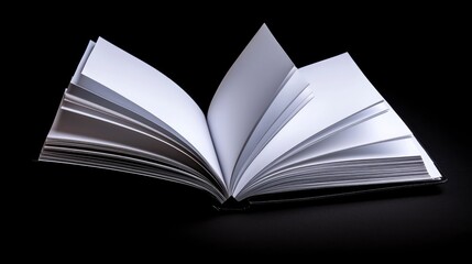 Album Notebook With White Blank Sheets, Open For Creativity