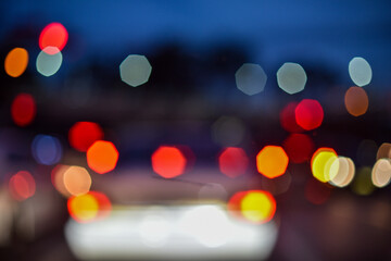 Abstract City Lights Bokeh, Colorful