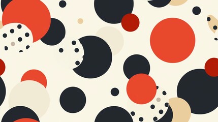 Fototapeta premium Seamless geometric pattern with bold hexagons and circles