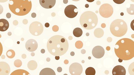 Seamless neutral polka-dot pattern with varying sizes of dots