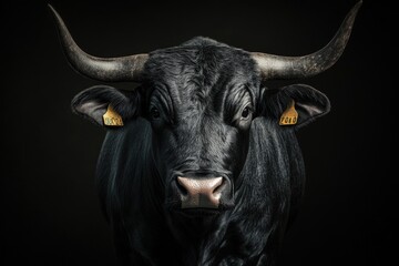 Naklejka premium Black Bull Portrait