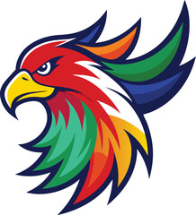 Obraz premium eagle with red ribbon vector