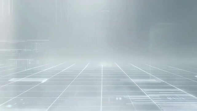 A modern, abstract digital background featuring light effects and grid patterns, ideal for technology and design themes.