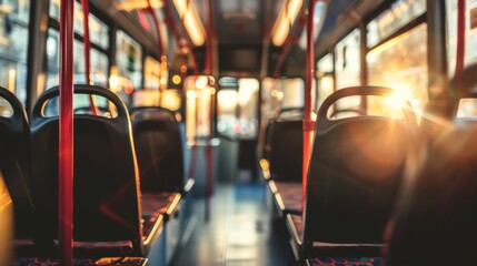 Naklejka premium Seats in the modern city bus