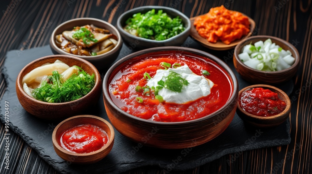 Wall mural borscht - traditional ukrainian food