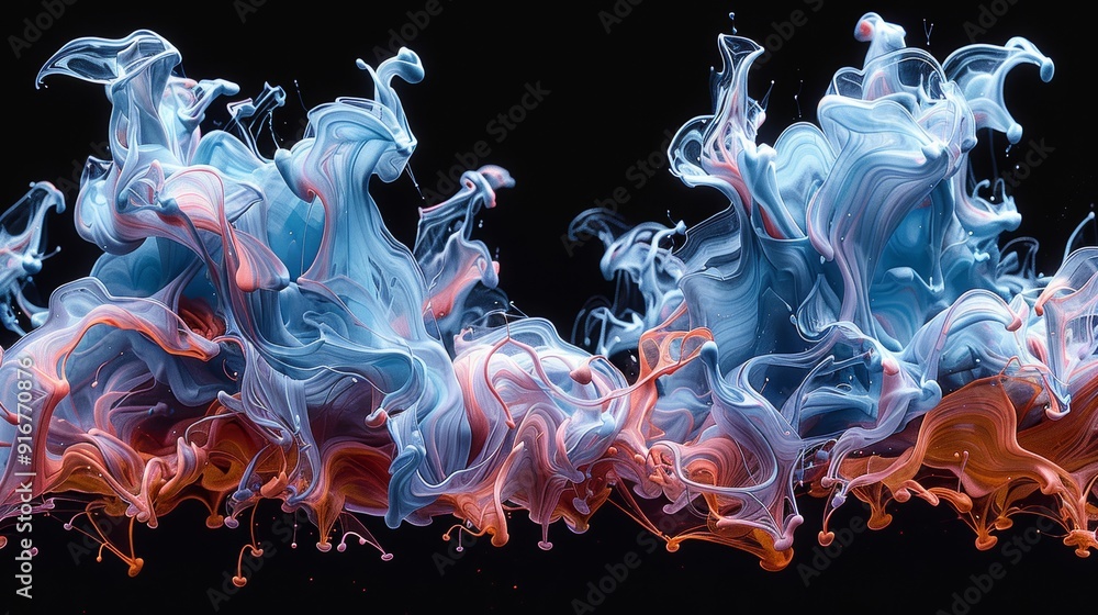Aufkleber swirling colors of blue and pink create a dynamic visual display in motion