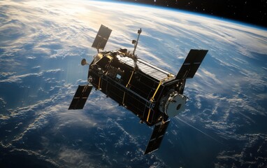 Naklejka premium satellit above Earth