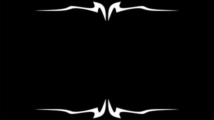 Gothic frame black and white vector illustration