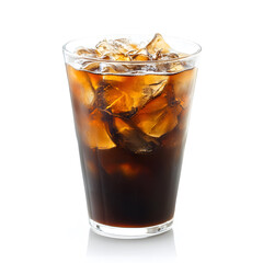 Iced coffee cup isolated on white background