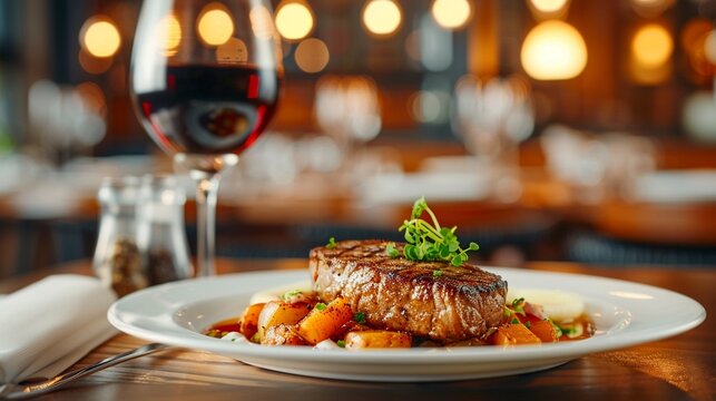 Cinematic closeup of a beautifully arranged diner meal, showcasing the luxurious cuisine with bold contrasts and dramatic visual impact 8K , high-resolution, ultra HD,up32K HD