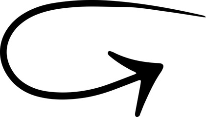 Abstract directional arrow, pointing arrow design.