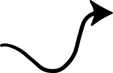 Abstract directional arrow, pointing arrow design.