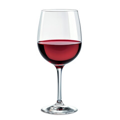A wine glass is filled with red wine. The wine is almost gone, and the glass is almost empty