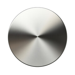 A silver object with a shiny surface. It is a circle. The circle is made of metal