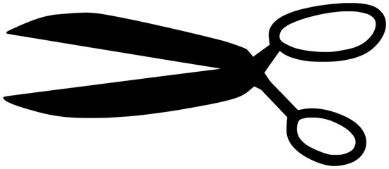 scissors illustration hair silhouette barbershop logo shop icon hairdresser outline barber salon haircut beard razor cut shave grooming client shape service hairstylist clipper for vector graphic