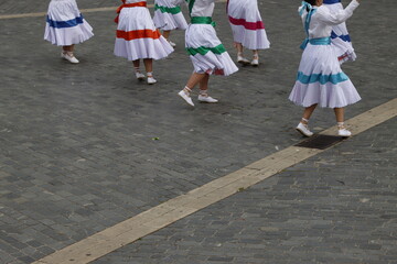 Basque folk dancer during a performance