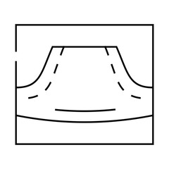 hoodie pocket line icon vector. hoodie pocket sign. isolated contour symbol black illustration