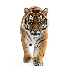 Obraz premium bengal tiger white background