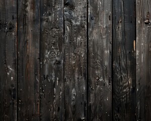 Naklejka premium Grainy old impregnated dark wood board texture background