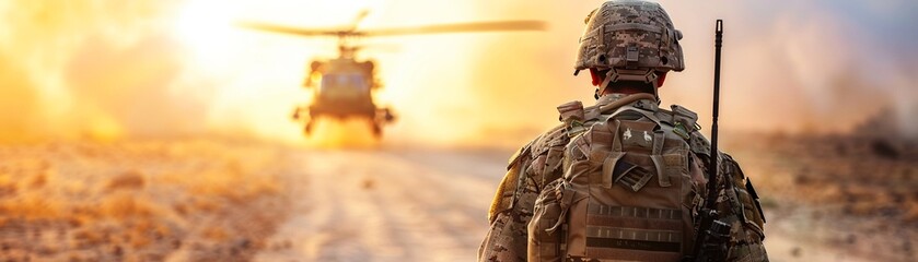 Fototapeta premium Army forces showcasing their movement precision and capabilities, navigating through a complex terrain in a highstakes combat environment 8K , high-resolution, ultra HD,up32K HD